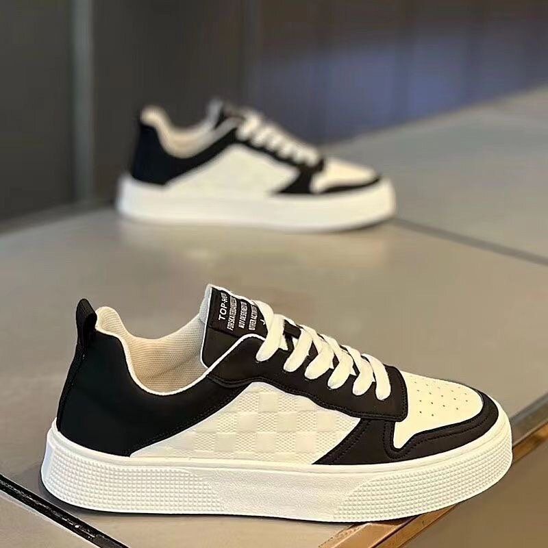 Men Sneaker 2024 Four Seasons Fashion British Style Flat Bottom Casual Shoes Male Lace Up Platform Running Shoes Tenis Masculino