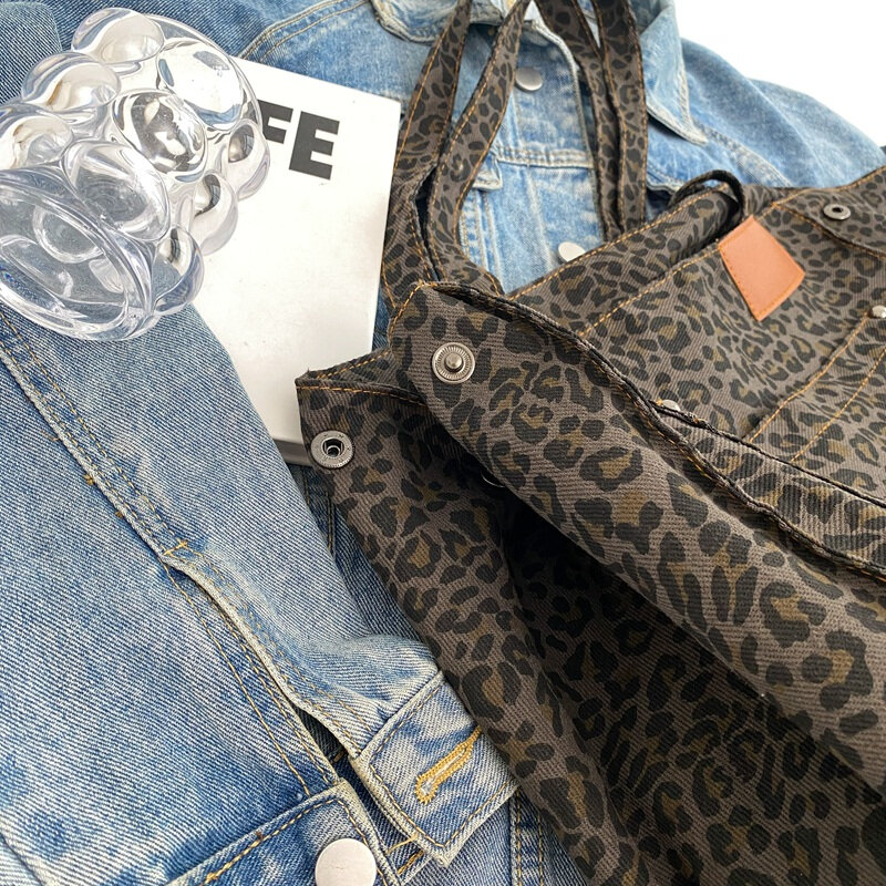 bolsas grife luxo bolsa de ombro feminina bolsa grande Leopardo imprime bolsas de ombro femininas, lona deformável de grande capacidade, bolsas de compras, bolsas de luxo grandes, novas, inverno, 2023
