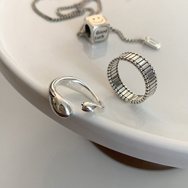 Кольца из стерлингового серебра 925 пробы, Модные Винтажные кольца в стиле хип-хоп для пар, дизайнерские украшения из тайского серебра, драгоценности, подарки на день рождения