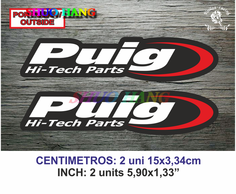 High Quality Car Sticker Puig Hi-Tech Parts Vinyl Auto Parts Window Trunk Motorcycle Helmet Laptop Decal PVC