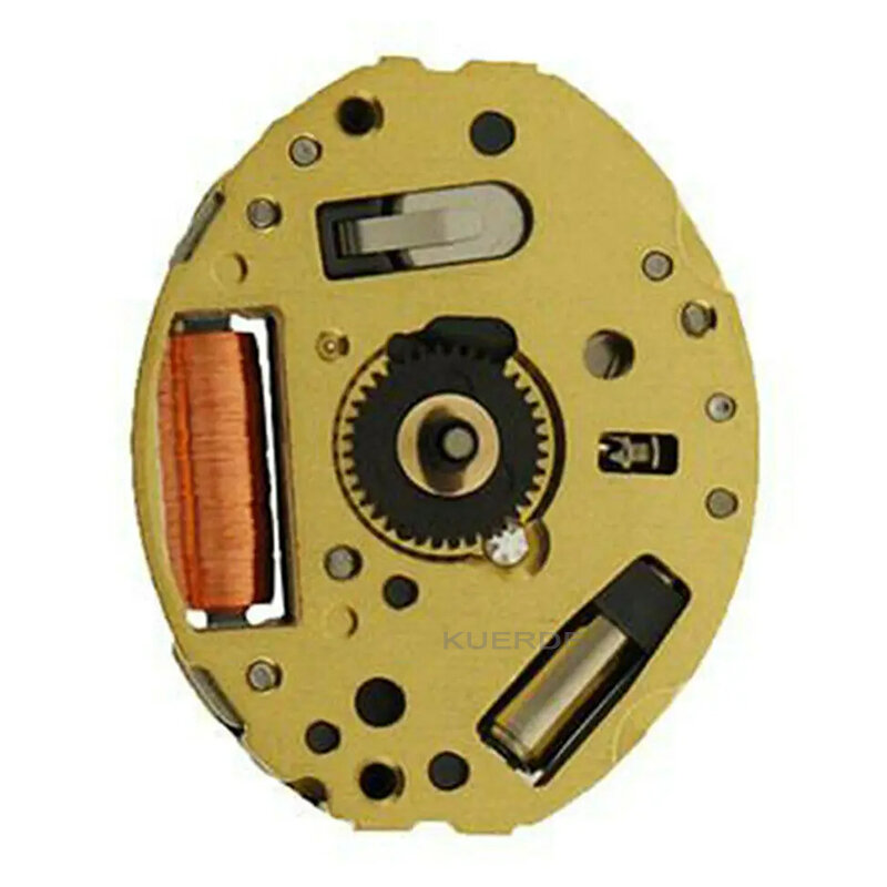 Piezas de reloj japonés Miyota, movimiento de cuarzo 5Y20, dorado, 2 manos, accesorios de reparación de reloj con batería