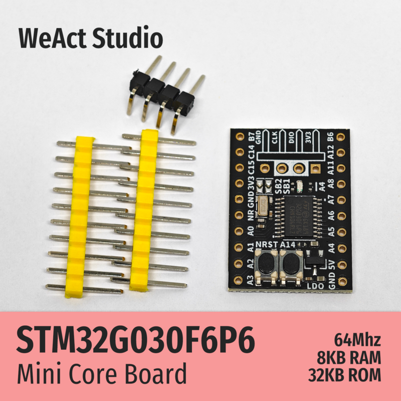WeAct 코어 보드 데모 보드, STM32G030F6P6, STM32G030, STM32G0, STM32