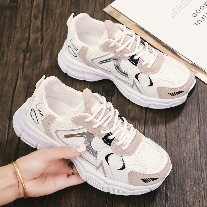 2024 white women's sports shoes casual shoes thick soled shoes designer shoes trendy shoes flat shoes women shoes women sneakers