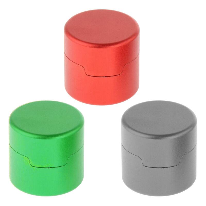 Pool Cue Chalk Holder Easy to Use Lightweight Aluminum Alloy Round Shaped Box Snooker Accessories Chalk Holder Practical Tool