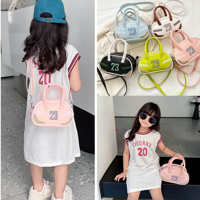 Cute Monochrome Crossbody Bag para crianças, Messenger Bags para mãe e filhos, Carteira rosa para meninas e mulheres