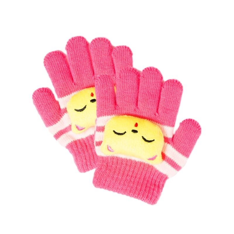 Kolorowe rękawiczki dziecięce Śliczne grube dziecięce rękawiczki motywem zwierząt kreskówkowych Zimowe ciepłe rękawiczki