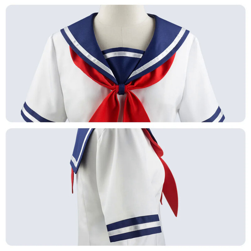 Jeu YPanama e Simulator Cosplay Costume pour femme, Ayano Aishi, uniforme scolaire YPanama e Chan JK, tenue de marin, haut imbibé, jupe, C36C92