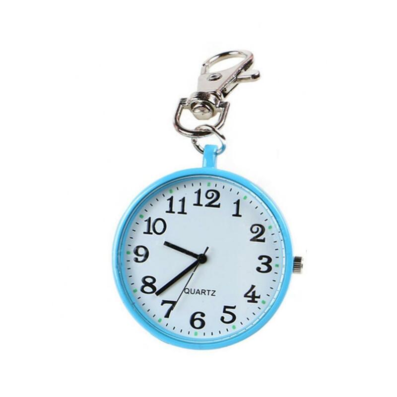 남녀 공용 라운드 다이얼 쿼츠 시계, 아날로그 간호사 의료 키체인, 의사 포켓 시계, 패션 쿼츠 시계