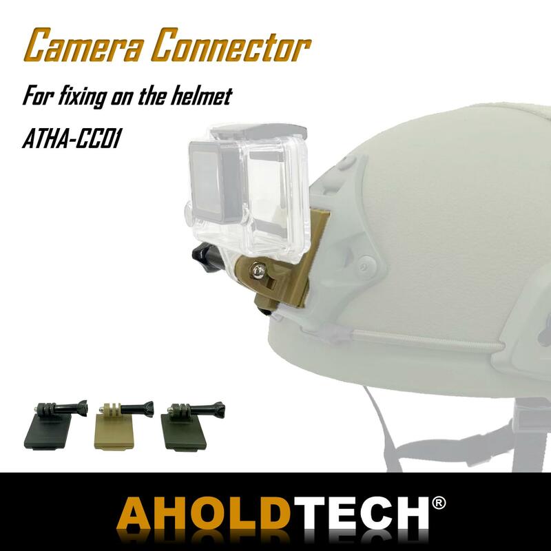 Aholdtech-accesorios para casco táctico a prueba de balas, soporte para linterna, abrazadera de luz y conector de montaje NVG para cámaras Gopro Hero