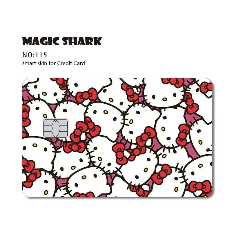 Cute Cartoon Hello Kitty Front Side PVC Film Sticker Film Skin Cover for Debit Credit Card No Fade
