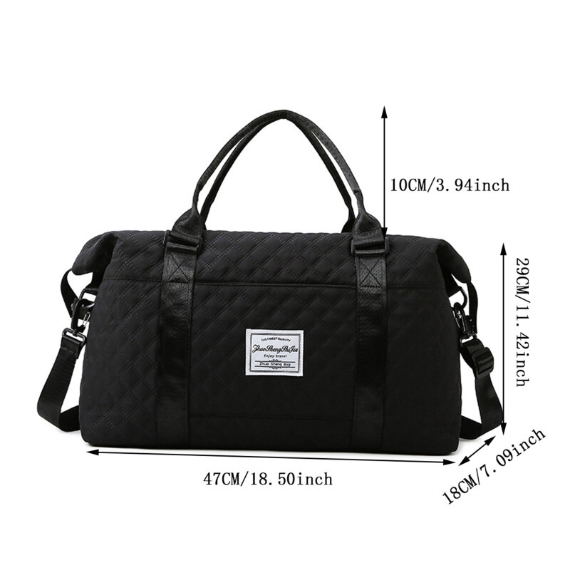 กระเป๋าโท้ทขนาดใหญ่สำหรับผู้หญิงสำหรับเดินทางสัปดาห์ถือกระเป๋าใส่สัมภาระแบบเปียกมีแขนรถเข็นกระเป๋า tas GYM