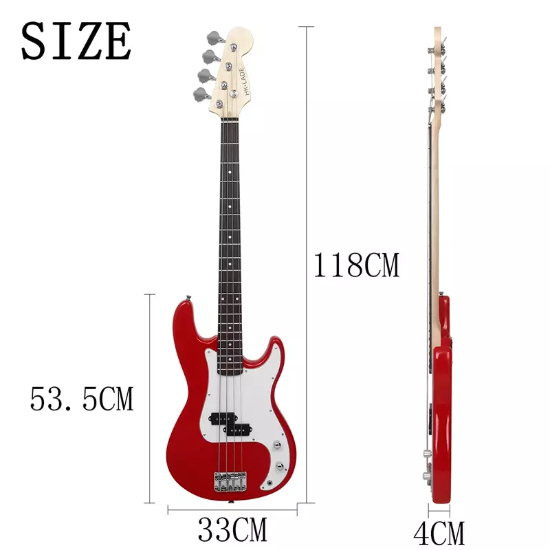 SLADE New Electric Bass Guitar 4 Strings 20 Frets Electric Bass Set Rosewood Fingerboard Maple Neck Electric Bass with Amplifier