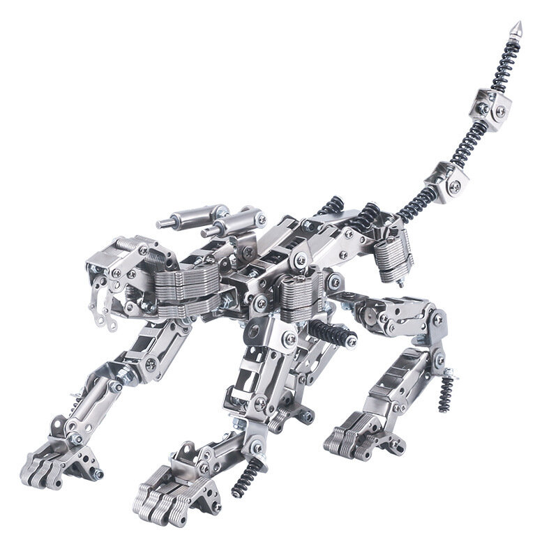 439 pçs modelo de montagem de metal deformável diy ornamentos feitos à mão difícil brinquedo presente aço longo-dente leão
