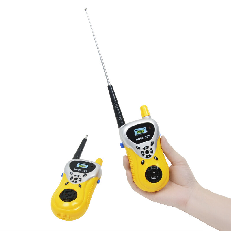 Mini walkie-talkie para niños, paquete de 2 llamadas inalámbricas, juguetes interactivos para padres e hijos al aire libre
