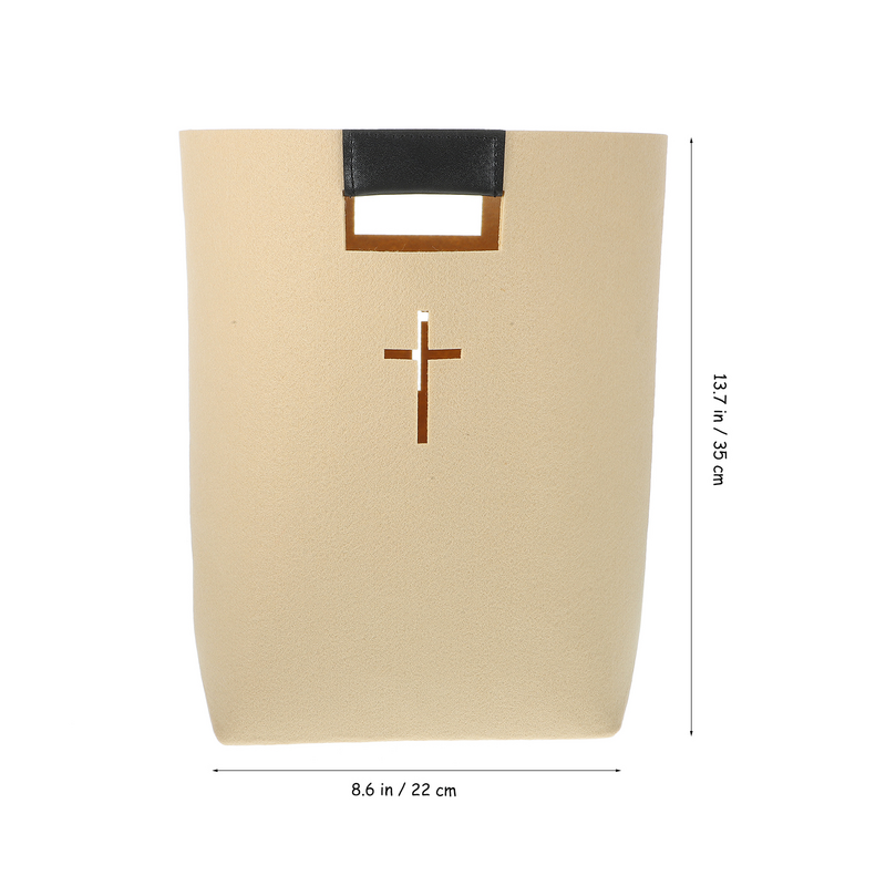 Bible Case Felt Bible Tote Book Carrying Bag Carved Cross Bible Cover Reusable Handbag Handle Shopping Bag Church Organizer