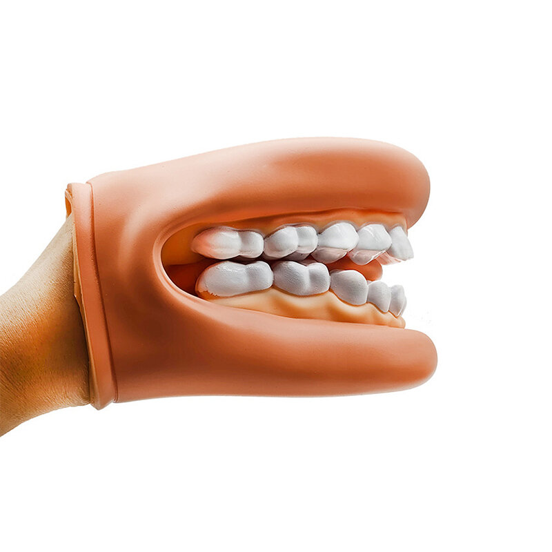 دمية يد مع لسان لعلاج النطق ، نموذج الأسنان ، فم قوي ، مورد تعليمي تعليمي للأطفال ، طبيب أسنان ، مجموعة واحدة