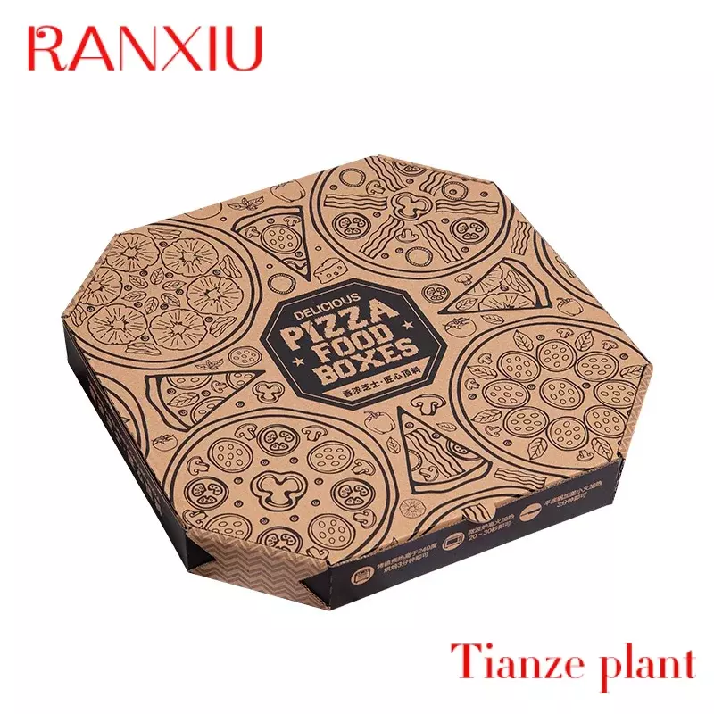 Изготовленная на заказ коробка для пиццы 12 i, экологически чистая коробка, биоразлагаемая коробка для пищевых продуктов