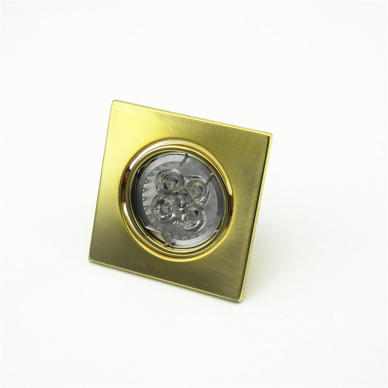 Одноголовый квадратный железный металлический светильник, умная фотолампа, белый/золотой/атласный никель
