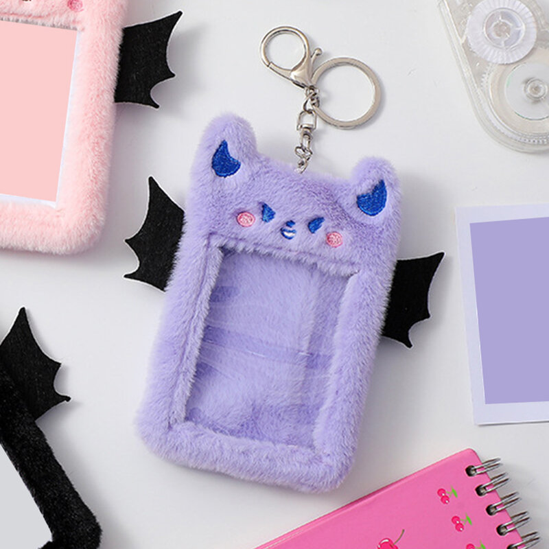 Plush ID Card Holder Clip, Postcard Holder, Sleeve, Student, Credit Cards, Anti-Lost