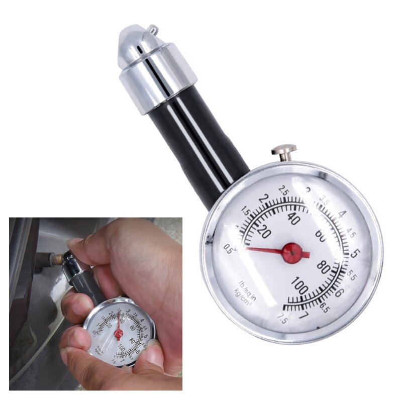 Auto Car Vehicle Motor Tyre Tire Air Pressure 0-100PSI Test Meter for Car SUV D7WD