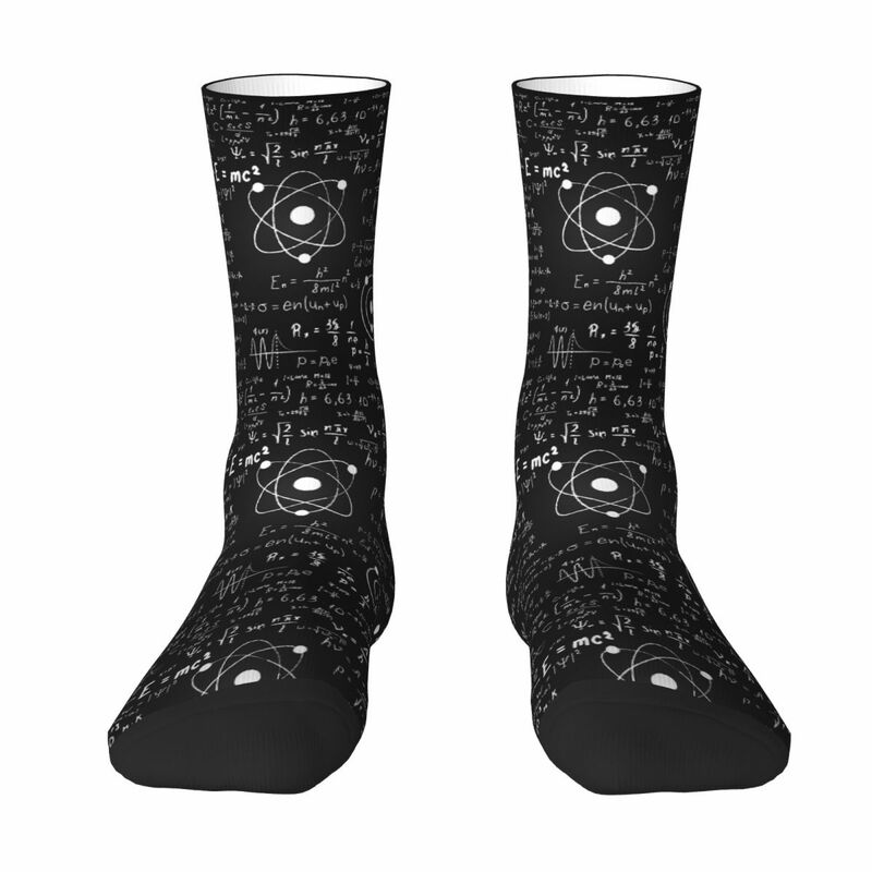Зимние носки унисекс в стиле Харадзюку для учителей математики, теплые счастливые носки, сумасшедшие носки в уличном стиле