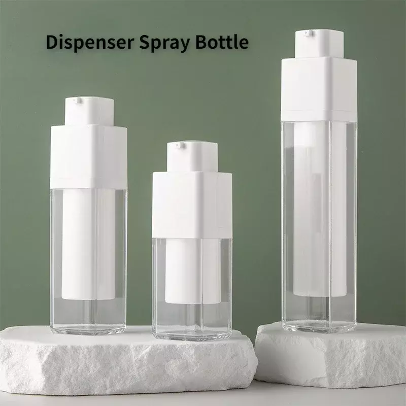 Botol semprot tanpa udara 15-30ml, wadah kosmetik perjalanan, pompa tabung semprot krim Losion dapat diisi ulang, botol air vakum kosong