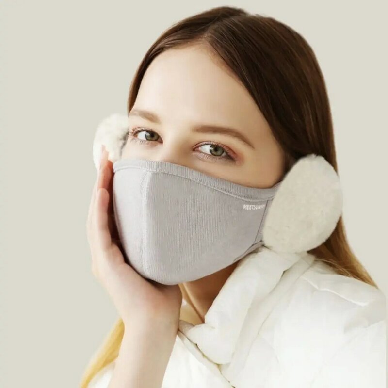 Fleece Earmuffs Mask Breathable Windproof Thermal Winter Mask Ear Warmer Ear Warmer Earflap Earflap Wrap Mask Ladies