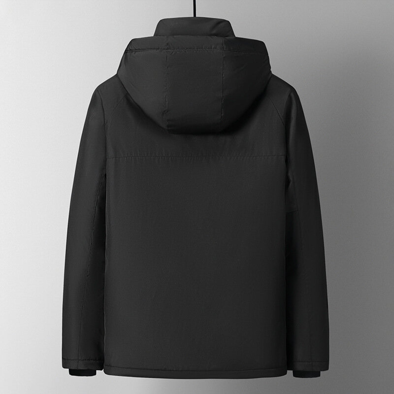 Gruby Plus rozmiar średniej długa luźna bawełniana kurtka dla mężczyzn na zimę nowy zagęszczony ciepły, modny w stylu Casual, biurowy tłuszczu nosić zimny kaptur 190kg 12xl