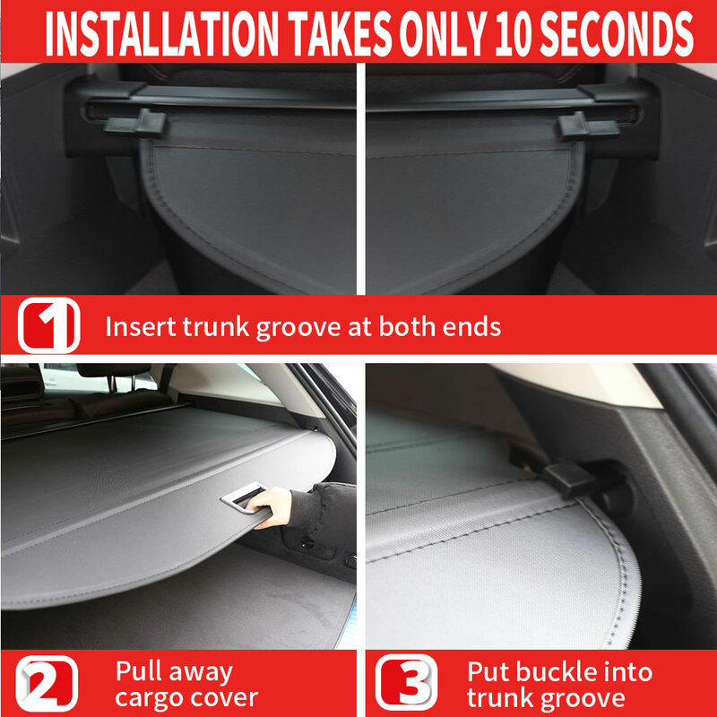 Penutup kargo dekoratif Interior mobil OEM ODM untuk penemuan 5 tirai bagasi/tirai belakang rana bagasi