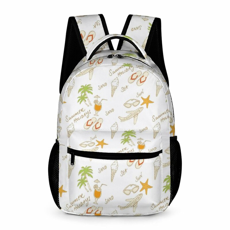 Girl Child Bag Full Printed Simple Letter Fruit Schoolbag Large Capacity Backpack Parent-child Leisure Bag Customize Pattern