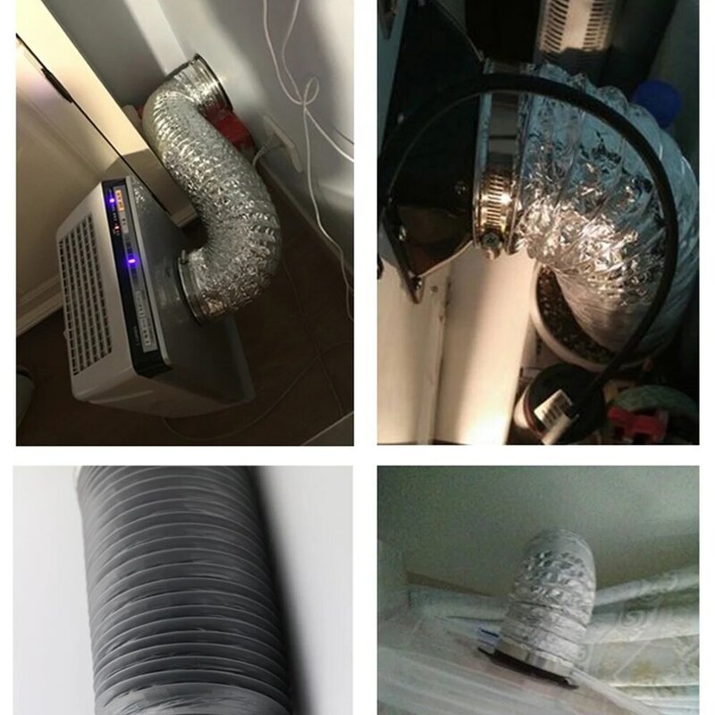 Conector de manguera de ventilador de brida larga, adaptador de ventilación de aire para campana de cocina, tubería de conexión de salida de escape, 100-150mm