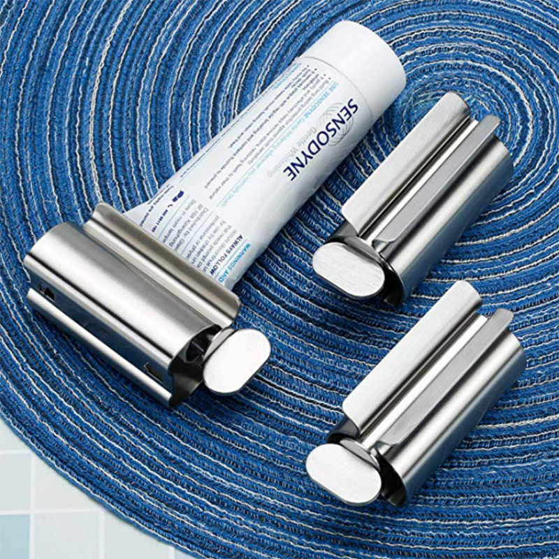 Dispensador de pasta de dientes, herramienta de extrusión de Metal, exprimidor de tubo perezoso, extrusor de pigmento, tensor de tubo de tinte para el cabello, 1 ud.