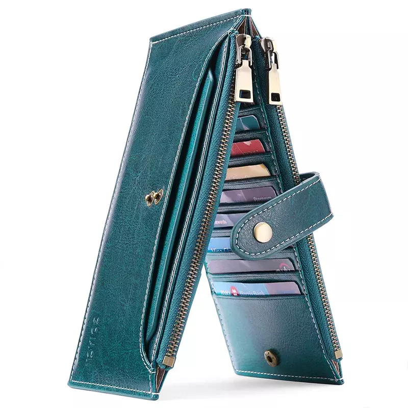 2023 nowy portfel damski RFID portfel antykradzieżowy kobieta długi zamek błyskawiczny duża pojemność damska kopertówka damska długie torebki kartka