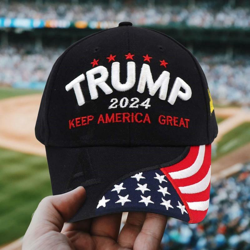 Topi bisbol pemilihan presiden 2024, topi olahraga katun jepret dapat disesuaikan