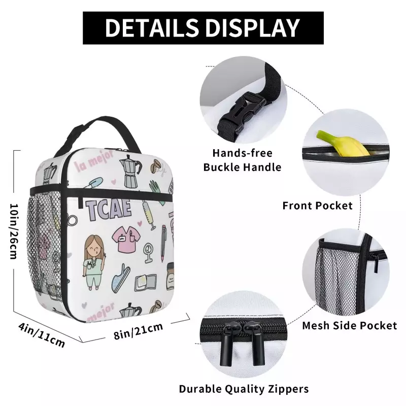 Insulated Lunch Bags Nurse  Equipment Accessories Enfermera En Apuros Food Box Y2K Cooler Thermal Bento Box For School