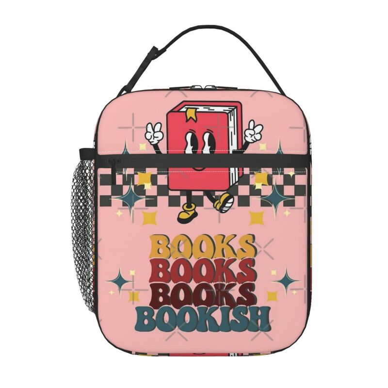 Bookish Insulated Lunch Bag Fashionable With Zipper Mesh Bag Office Multi-Style
