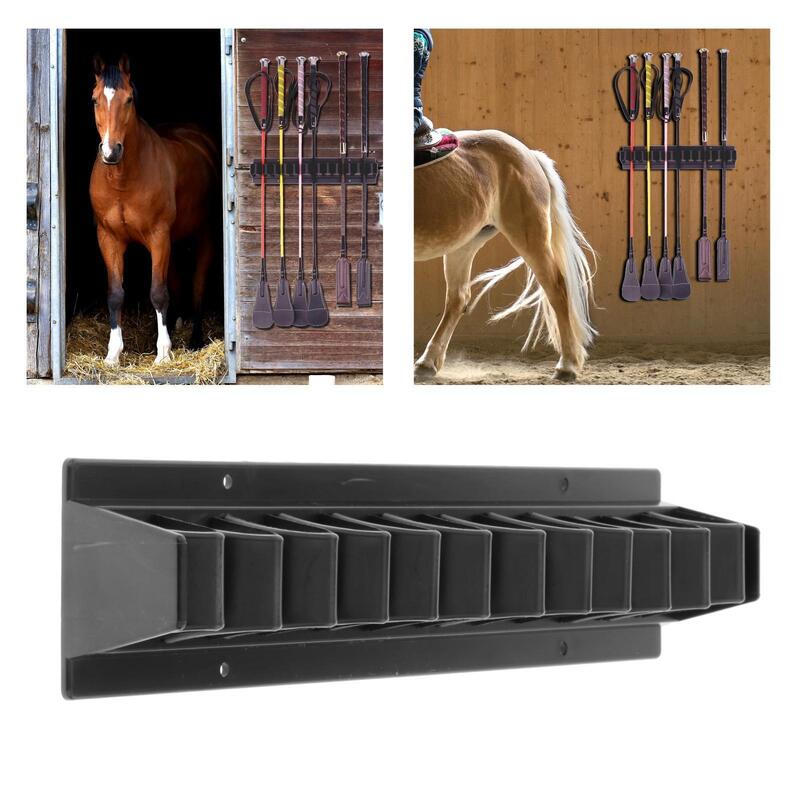 Suporte de parede para equitação, estábulos, equitação chicote Rack, acessórios de equipamento, detém até 12 rodas