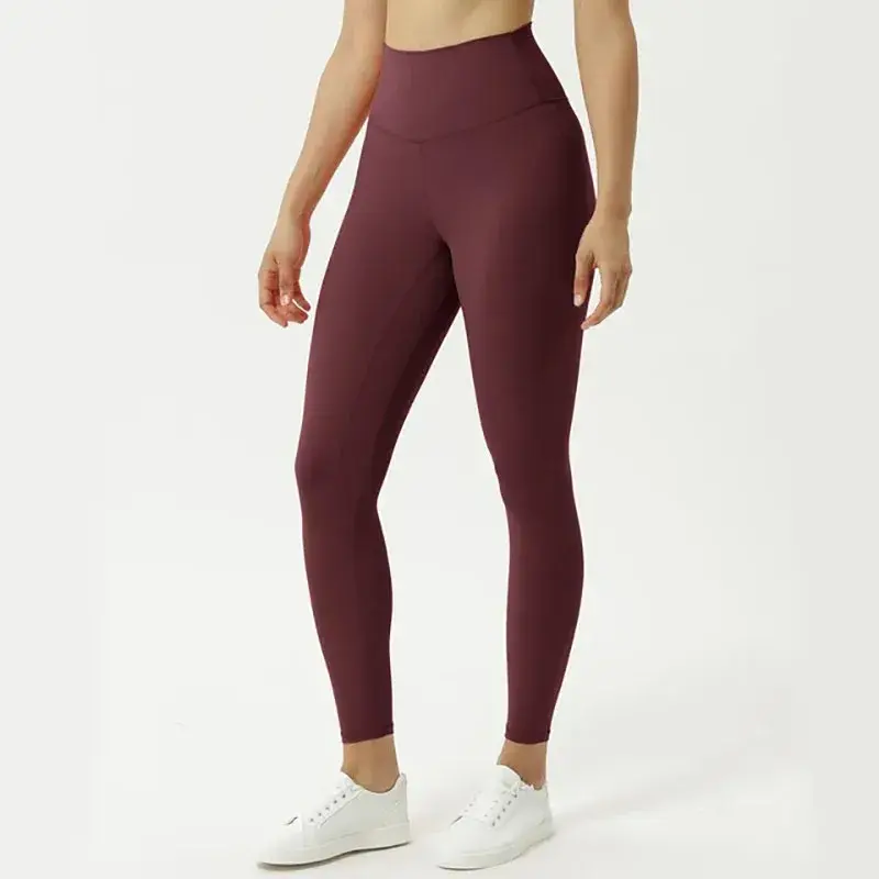 Doppelseitig gebürstete enge Hose für Yoga-Frauen mit pfirsich farbenem Gesäß, hoher Taille und abnehmender Fitness hose
