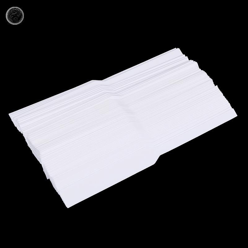 100ชิ้น/แพ็คน้ำหอมสีขาว Essential น้ำมันแถบกระดาษกลิ่นหอมการทดสอบแถบ130*12มม.