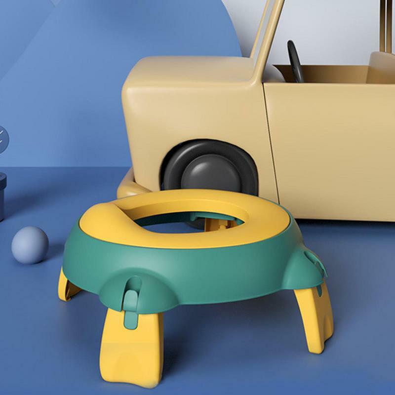 Assento sanitário dobrável anti-rolagem para crianças, saco de cocô à prova de respingos, assento antiderrapante para criança, design espacial para meninos