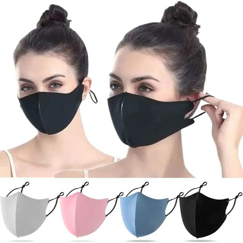 Разноцветная тонкая ледяная шелковая ультрафиолетовая маска для лица Защита от УФ-лучей Регулируемый УФ-устойчивый спортивный шарф