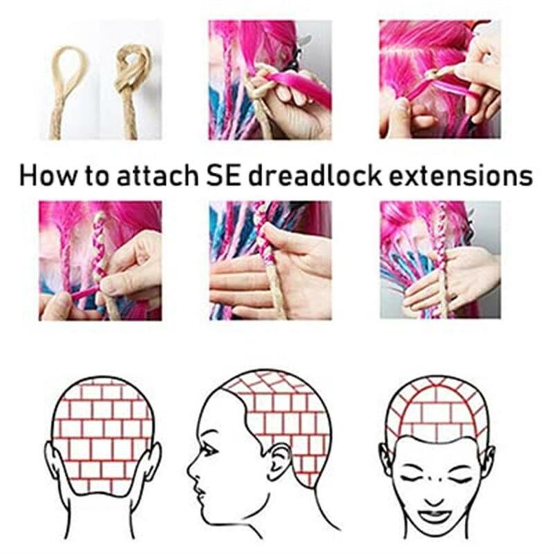 7 Pack(70Strands) Thin 0.6cm Dreadlock Handmade Hip-Hop Style Dreadlocks Extensions  Burgundy  24Inch Synthetic Heat Hair