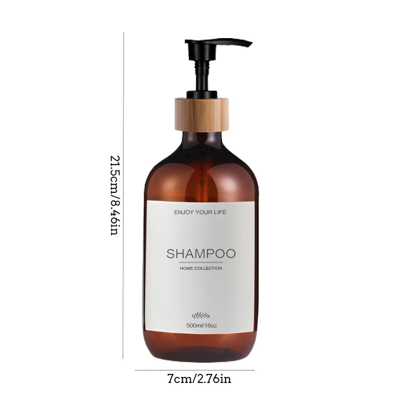 Dozownik szampon do łazienki do ściana prysznica dozownik szampon i odżywka z etykietami do napełniania 500ML