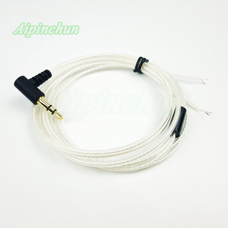 Cable de auriculares DIY, Conector de flexión 5N OFC, núcleo de Cable, reemplazo de reparación Chapado en plata para auriculares