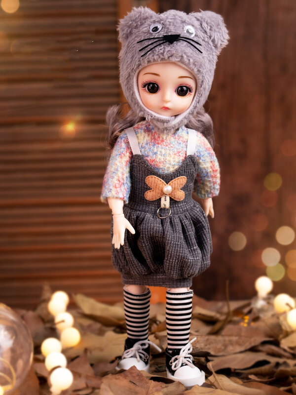 BJD 1/6 bambole snodate Set completo con vestiti alla moda parrucca morbida testa File corpo per ragazza giocattolo regalo 12 serie costellazione