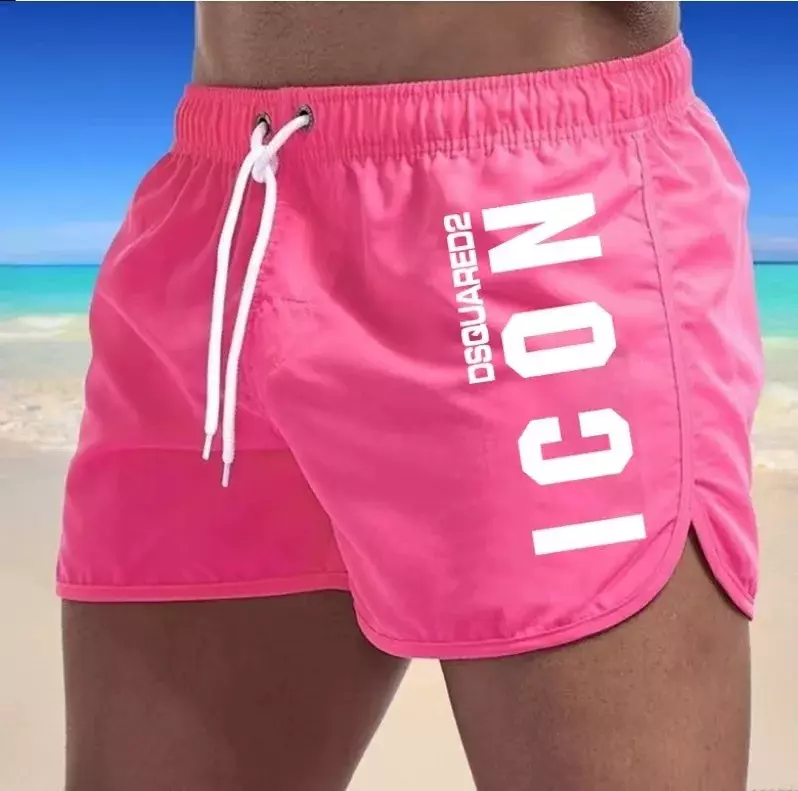 New Men's Swim Shorts Swim Trunks Quick Dry Board Shorts Bathing Suit Breathable Drawstring With Pockets Surfing Beach Summer