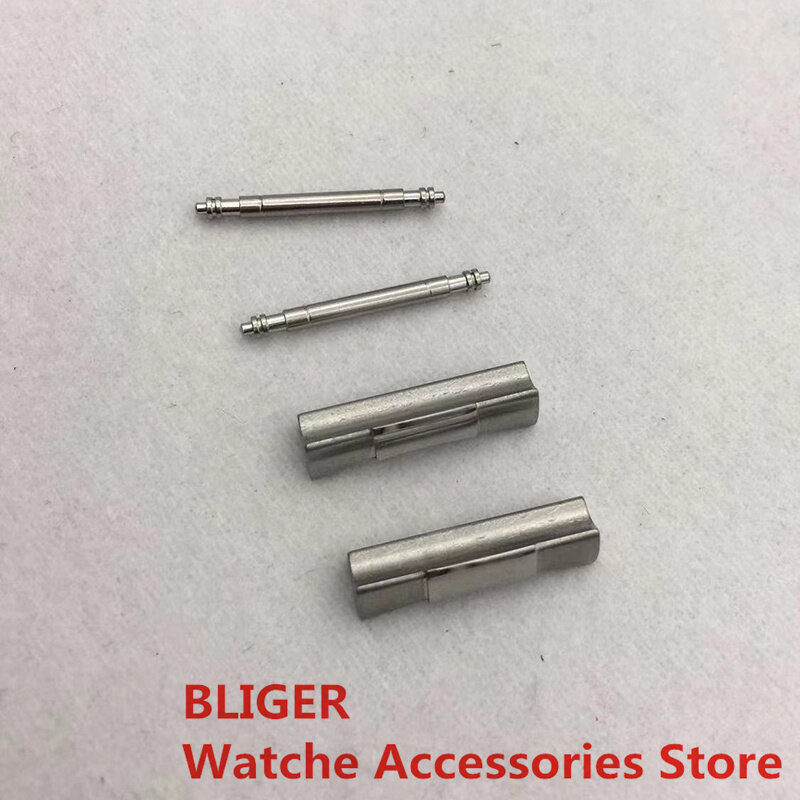 Stainless Steel Curved End Connector For  40mm 44mm Silver Black Watch Band Adapter Link 2pcs