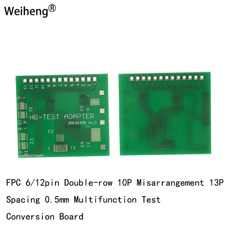 10PCS FPC 6/12pin Double-row 10P Misarrangement 13P  Spacing 0.5mm Multifunction Test   Conversion Board