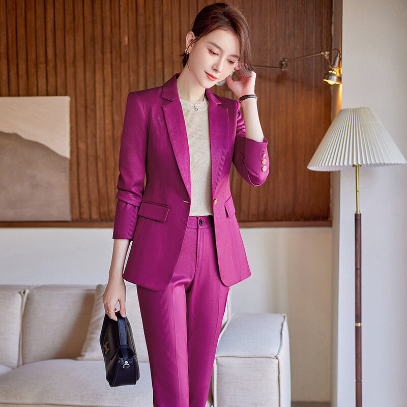 Pitaya-Chaqueta de traje para mujer, ropa de oficina de temperamento, informal, Formal, otoño
