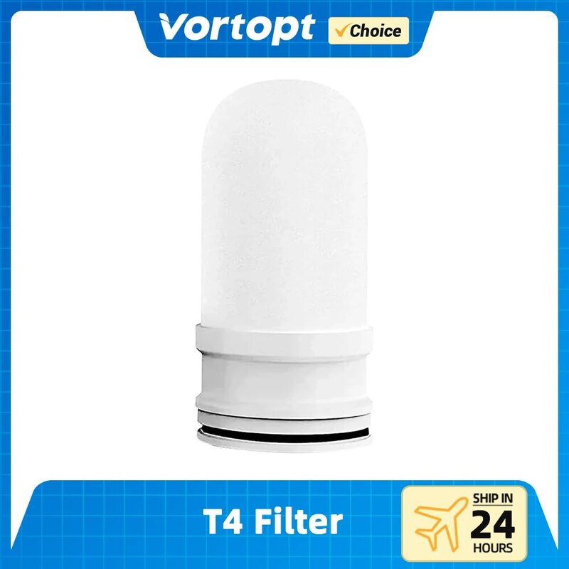 Vortopt-repuesto para filtro de agua de grifo, con carcasa transparente, T4-ACF, lavable, reutilizable, de cerámica